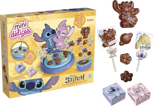 LANSAY | MINI DÉLICES – Stitch & Angel CHOCOLADE Workshop | Kinderchocoladekit met mallen & Accessoires | Maak Stitch-chocolaatjes | Zoet creatief plezier vanaf 6 jaar von Lansay