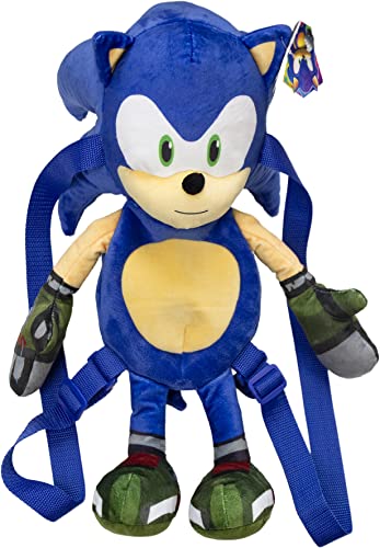 Lansay Sonic Prime Plüsch-Rucksack, 30 cm, Figuren aus Cartoons und Videospielen, ab 8 Jahren von Lansay