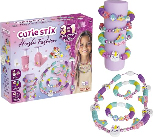 Lansay | Cutie STIX – HEISHI Fashionista | 3‑in‑1 sieradenset met snij‑ & boormal, stix en heishi kralen | Maak je eigen armbanden & kettingen | DIY voor kinderen vanaf 6 jaar von Lansay