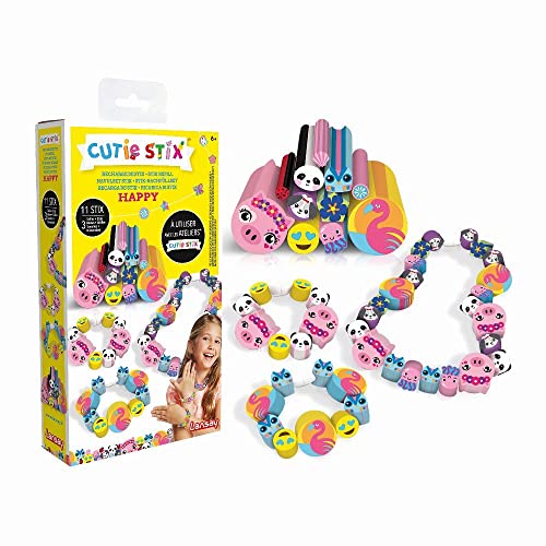 Lansay Cutie Stix - Nachfüllset Happy - Kinder-Bastelset für Schmuck - Ab 6 Jahren - Lansay von Lansay