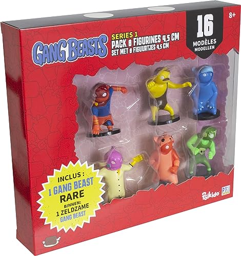 Lansay Gang Beasts – Packung mit 8 Figuren, 4,5 cm, zufälliges Modell, Videospiele, ab 8 Jahren von Lansay