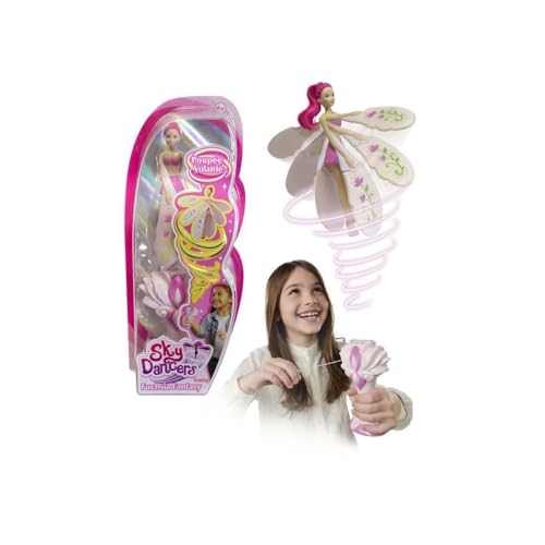 Lansay - Sky Dancers – Fuchsia Fantasy – Magische Fliegende Puppe für Kinder ab 6 Jahren – Feenpuppe 18 cm – fliegt mit einem Launcher ohne Batterie – staunen Sie Ihre Kinder – Geschenkidee zum von Lansay