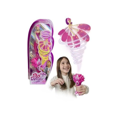 Lansay - Sky Dancers – Pretty Poppy – Magische Fliegende Puppe für Kinder ab 6 Jahren – Feenpuppe 18 cm – fliegt mit einem Launcher ohne Batterie – staunen Sie Ihre Kinder – Geschenkidee zum von Lansay