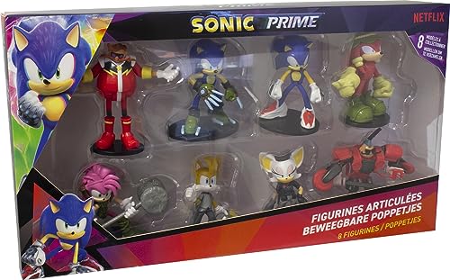 Lansay Sonic Prime – 8 Actionfiguren, 7,5 cm, zufälliges Modell, Zeichentrickfiguren und Videospiele, ab 8 Jahren von Lansay