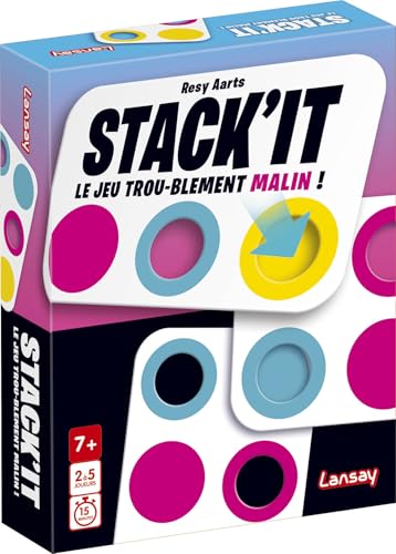 Lansay Stack'IT – Taktisches und logisches Kartenspiel für die ganze Familie | Kombiniert Farben und perforierte Löcher | Reflexion, Beobachtung und Strategie | 2 bis 6 Spieler | ab 5 Jahren | Lansay Stack'IT – Taktisches und logisches Kartenspiel für die ganze Familie | Kombiniert Farben und perforierte Löcher | Reflexion, Beobachtung und Strategie | 2 bis 6 Spieler | ab 5 Jahren | von Lansay