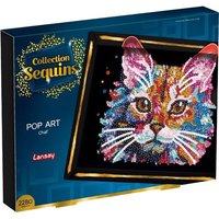 Paillettenkunst PopArt Katze von Lansay