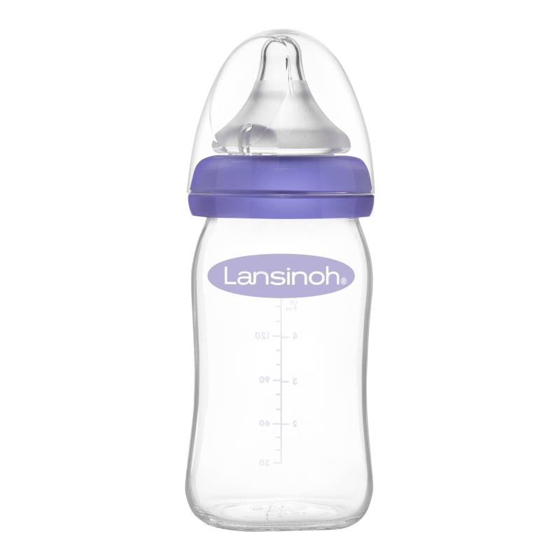 Lansinoh Babyflasche mit NaturalWave®Sauger S, Glas, Weithals, 160 ml von Lansinoh