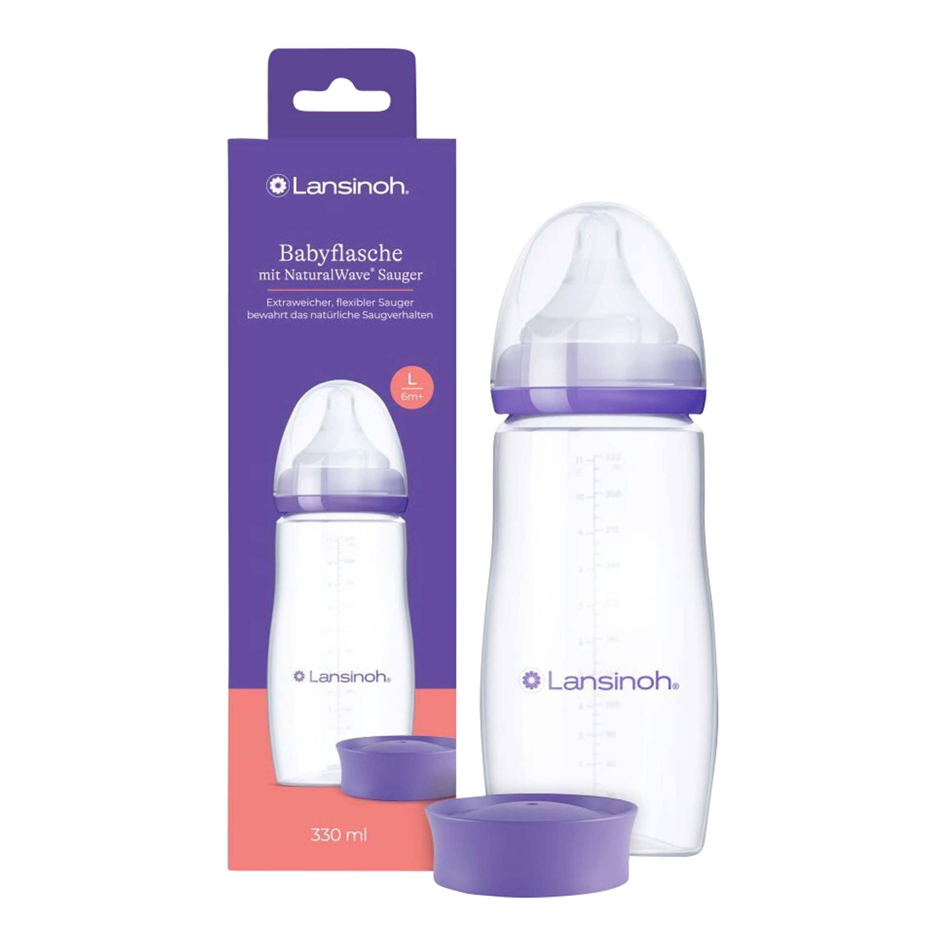 Lansinoh Babyflasche NaturalWave Sauger, Anti-Kolik-Weithals, 330ml Lansinoh Babyflasche NaturalWave Sauger, Anti-Kolik-Weithals, 330ml von Lansinoh