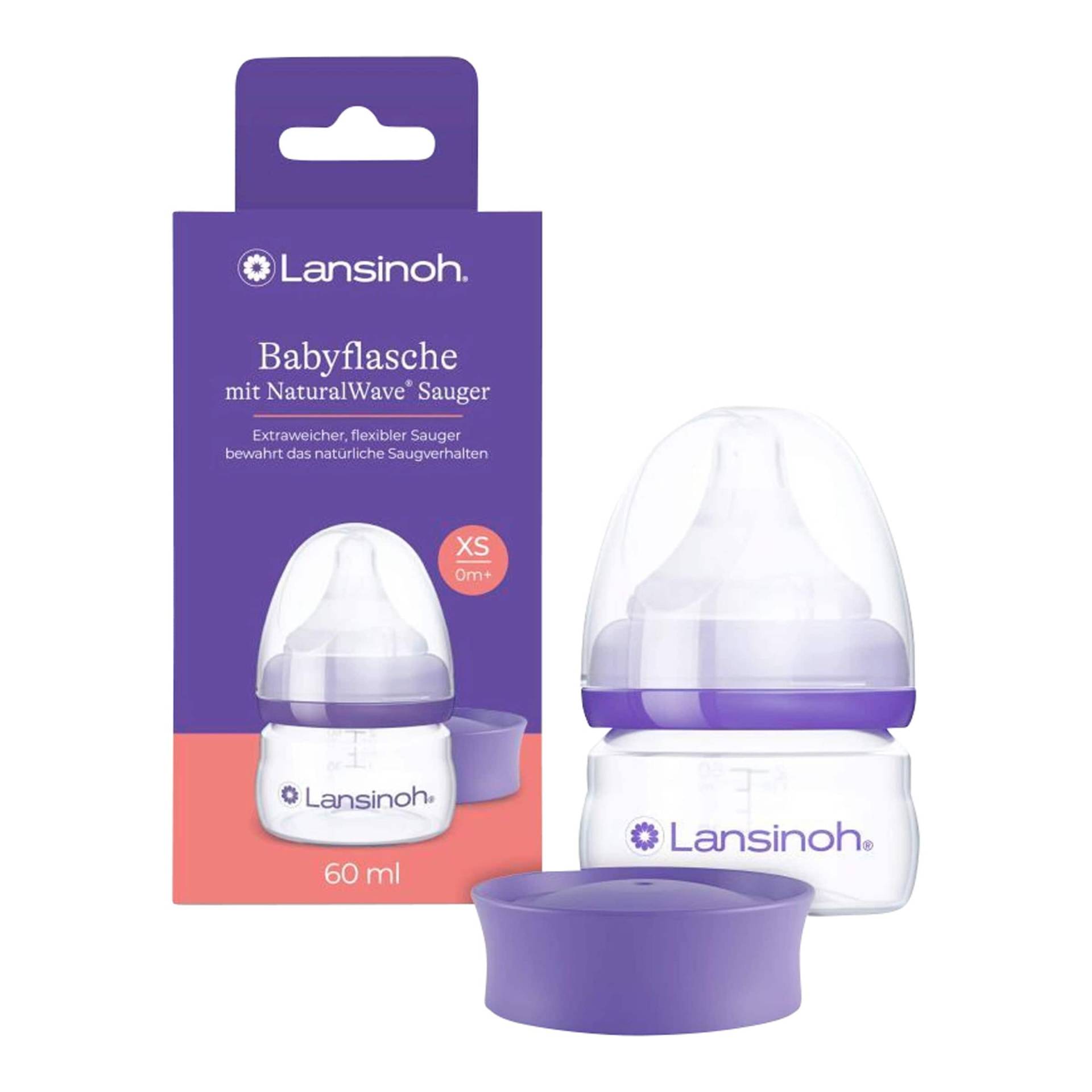 Lansinoh Babyflasche NaturalWave Sauger, Anti-Kolik-Weithals, 60ml Lansinoh Babyflasche NaturalWave Sauger, Anti-Kolik-Weithals, 60ml von Lansinoh