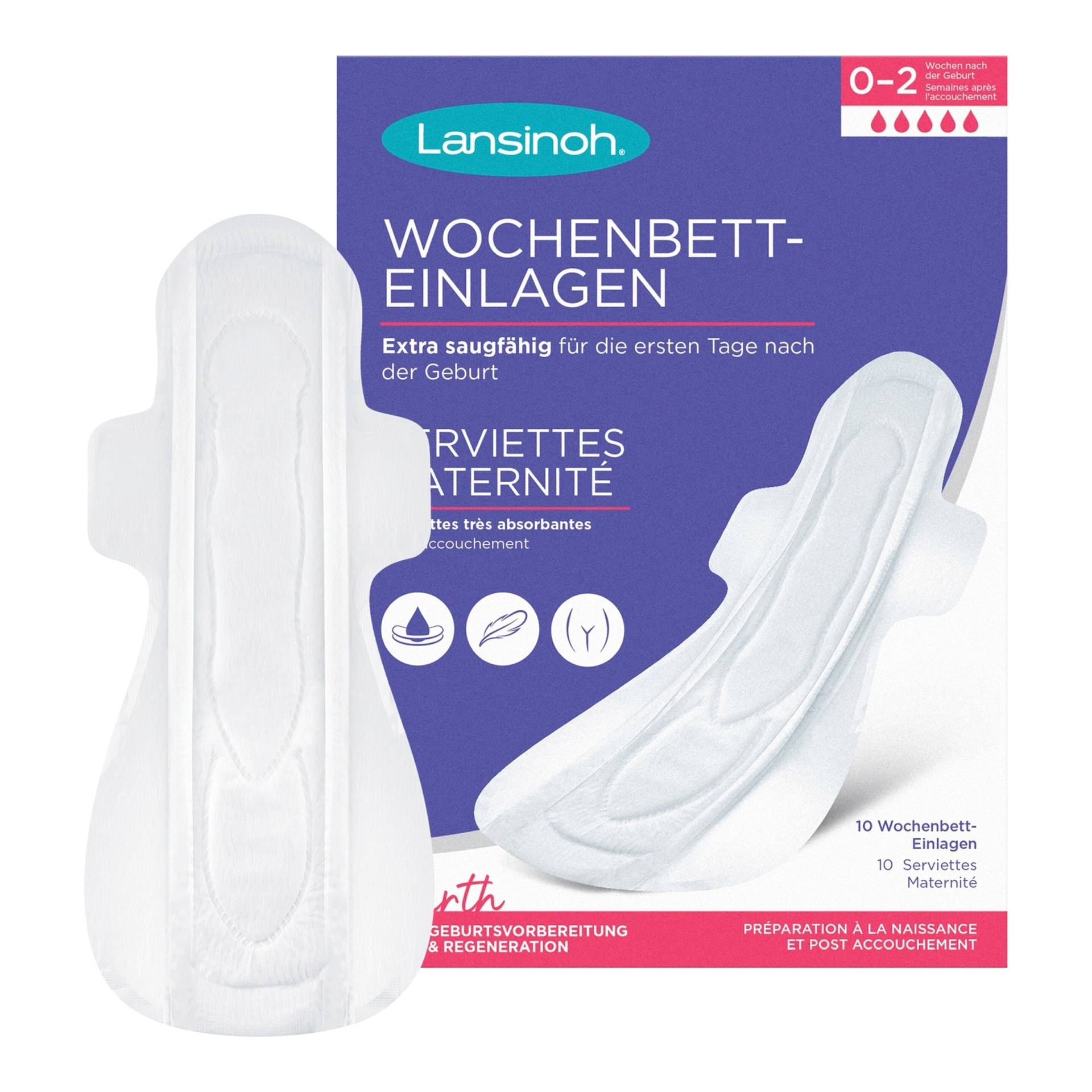 Lansinoh Wochenbetteinlagen 0-2 Wochen,10 Stück von Lansinoh