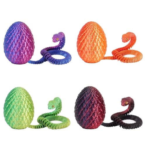 Lansls 4 Stück 3D Schlange Spielzeug Set, Realistische Schlangen Mit Beweglichen Gelenken, 30Cm Schlange Und 8.5Cm Schlangeneier, Ideales Geburtstags- Und Ostergeschenk, Für Erwachsene Und Kinder (B) Lansls 4 Stück 3D Schlange Spielzeug Set, Realistische Schlangen Mit Beweglichen Gelenken, 30Cm Schlange Und 8.5Cm Schlangeneier, Ideales Geburtstags- Und Ostergeschenk, Für Erwachsene Und Kinder (B) von Lansls