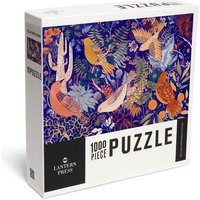 Birds & Blooms of North America - Cobalt - 1000 Piece Puzzle von Lantern Press, Incorporated, Publishers