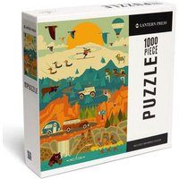 Mountain - Geometric - 1000 Piece Puzzle von Lantern Press, Incorporated, Publishers