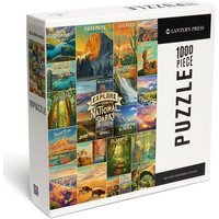 Oil Painting National Park Series - Collage - Explore Our National Parks -1000 Piece Puzzle von Lantern Press, Incorporated, Publishers