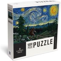 Starry Night - Bigfoot - 1000 Piece Puzzle von Lantern Press, Incorporated, Publishers
