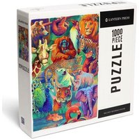 Vivid Animal Series - Collage - 1000 Piece Puzzle Vivid Animal Series - Collage - 1000 Piece Puzzle von Lantern Press, Incorporated, Publishers