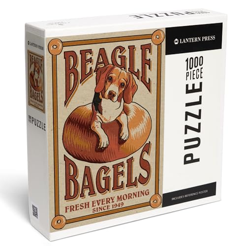 Lantern Press 1000 Teile Puzzle Beagle Bagels Retro Ad von Lantern Press