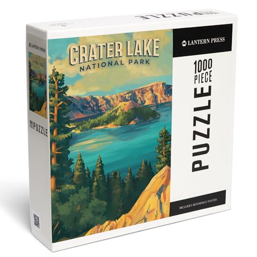 Lantern Press 1000 Teile Puzzle Crater Lake National Park Oregon Ölgemälde National Park Serie von Lantern Press