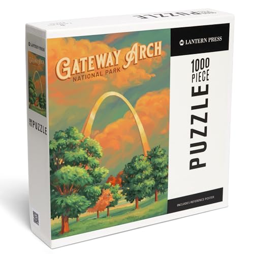 Lantern Press 1000 Teile Puzzle Gateway Arch National Park Missouri Ölgemälde von Lantern Press