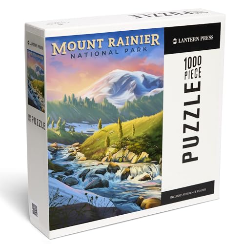 Lantern Press 1000 Teile Puzzle Mount Rainier National Park Washington Ölgemälde Lantern Press 1000 Teile Puzzle Mount Rainier National Park Washington Ölgemälde von Lantern Press