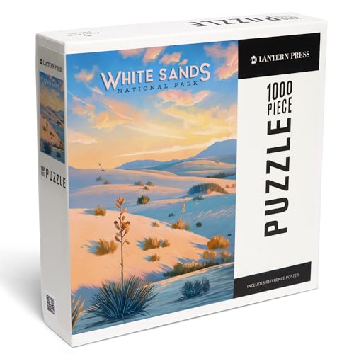 Lantern Press 1000 Teile Puzzle White Sands National Park New Mexico Ölgemälde von Lantern Press