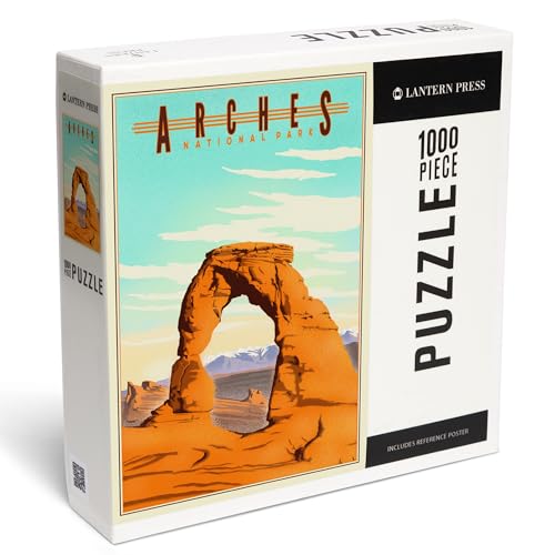 Lantern Press Puzzle mit 1000 Teilen, Arches National Park, Lithografie von Lantern Press