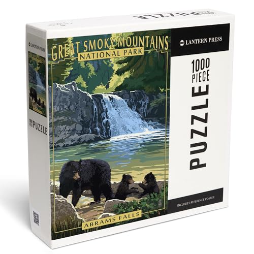 Lantern Press Puzzle mit 1000 Teilen, Great Smoky Mountains National Park, Tennessee, Abrams Falls von Lantern Press