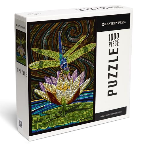 Lantern Press Puzzle mit 1000 Teilen, Libelle, Papiermosaik von Lantern Press