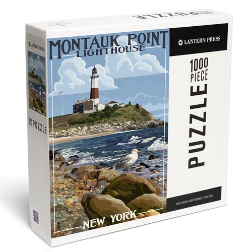 Lantern Press Puzzle mit 1000 Teilen, Montauk Point Lighthouse, New York von Lantern Press
