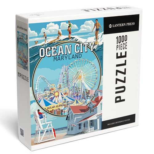 Lantern Press Puzzle mit 1000 Teilen, Ocean City, Maryland, Montageszenen von Lantern Press