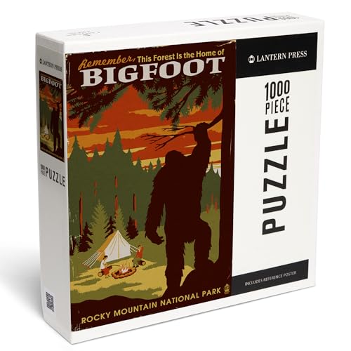 Lantern Press Puzzle mit 1000 Teilen, Rocky Mountain National Park, Colorado, Home of Bigfoot von Lantern Press