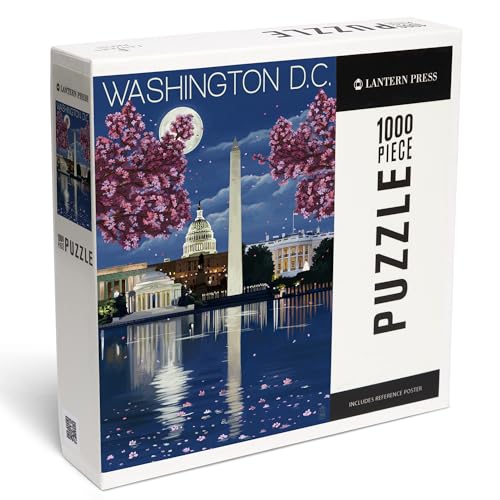 Lantern Press Puzzle mit 1000 Teilen, Washington, DC, Nachtszene von Lantern Press