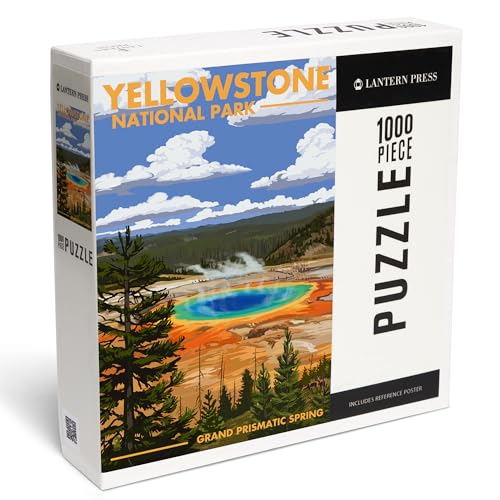 Lantern Press Puzzle mit 1000 Teilen, Yellowstone National Park, Grand Prismatic Spring von Lantern Press