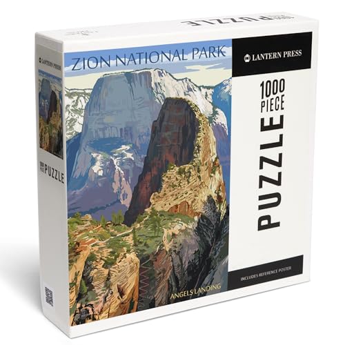Lantern Press Puzzle mit 1000 Teilen, Zion-Nationalpark, Utah, Angels Landing von Lantern Press