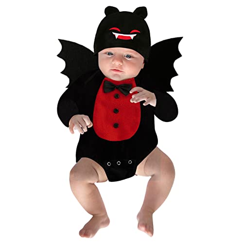 Lanunlly Halloween-Kostüm für Babys, süßes Fledermaus-Kostüm, für Kinder, Mädchen, lustiges Skelett-Kostüm, Fledermaus-Kostüm, Oberteil mit Kapuze, Halloween-Kostüm, für Partys, Karneval, Geschenke Lanunlly Halloween-Kostüm für Babys, süßes Fledermaus-Kostüm, für Kinder, Mädchen, lustiges Skelett-Kostüm, Fledermaus-Kostüm, Oberteil mit Kapuze, Halloween-Kostüm, für Partys, Karneval, Geschenke von Lanunlly