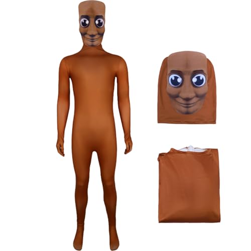 LaoZan Tung Tung Tung Sahur Cosplay Kostüm mit Maske, Italian Brainrot Rollenspiel - Kleidung für Halloween und Karneval, geeignet für Kinder und Erwachsene von LaoZan