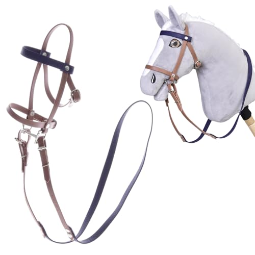 LarDen Hobby Horse Trense mit Zügeln | Komplettes Zaumzeug mit Nasenriemen Brown Purple | Hobbyhorse Zubehör | für Steckenpferd, Stockpferd, Hobby Horsing, Spielpferd LarDen Hobby Horse Trense mit Zügeln | Komplettes Zaumzeug mit Nasenriemen Brown Purple | Hobbyhorse Zubehör | für Steckenpferd, Stockpferd, Hobby Horsing, Spielpferd von LarDen