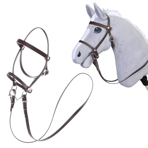 LarDen Hobby Horse Trense mit Zügeln | Komplettes Zaumzeug mit Nasenriemen Light Brown | Hobbyhorse Zubehör | für Steckenpferd, Stockpferd, Hobby Horsing, Spielpferd LarDen Hobby Horse Trense mit Zügeln | Komplettes Zaumzeug mit Nasenriemen Light Brown | Hobbyhorse Zubehör | für Steckenpferd, Stockpferd, Hobby Horsing, Spielpferd von LarDen