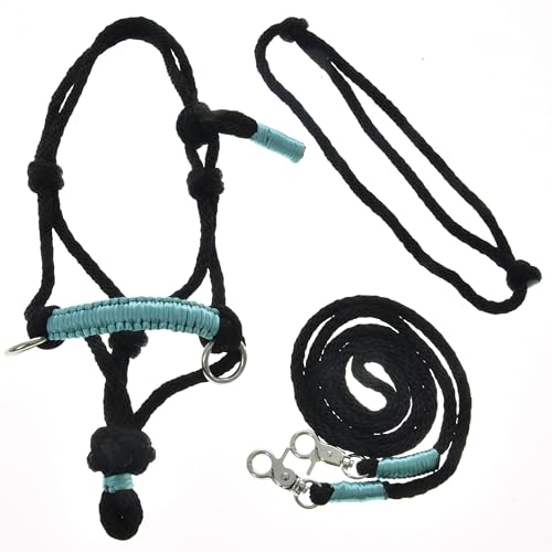 LarDen Hobby Horse Zubehör SeilSet - Halfter mit Zügel & Halsring für Größe S Steckenpferd | Stockpferd Set | Hobby Horsing Pferd | Spielzeug Kinder | Spielpferd (Turquoise, Small) von LarDen