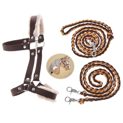 LarDen Hobby Horse Zubehör - Set Perfect Combination - Halfter, Zügel, Führstrick für Große M Steckenpferd - Braun, Stockpferd Set, Hobby Horsing Pferd zum reiten, Spielzeug Kinder, Spielpferd LarDen Hobby Horse Zubehör - Set Perfect Combination - Halfter, Zügel, Führstrick für Große M Steckenpferd - Braun, Stockpferd Set, Hobby Horsing Pferd zum reiten, Spielzeug Kinder, Spielpferd von LarDen