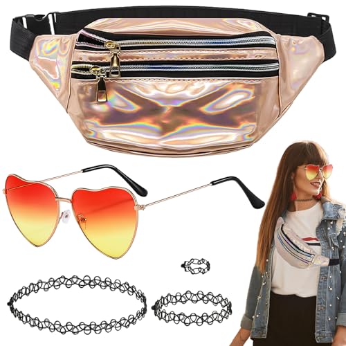 Laralily 90er Accessoires Damen 90er Outfit Damen 90er Jahre Accessoires 90er Jahre Accessoires Herzförmige Brille Metall-Hüfttasche Schlüsselbein-Halskette, für Karnevals-Rollenspiel-Kostümzubehör. Laralily 90er Accessoires Damen 90er Outfit Damen 90er Jahre Accessoires 90er Jahre Accessoires Herzförmige Brille Metall-Hüfttasche Schlüsselbein-Halskette, für Karnevals-Rollenspiel-Kostümzubehör. von Laralily
