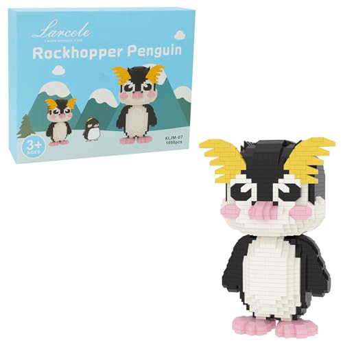 Larcele 1094 Stücke Mikro Bausteine Spielzeug Kit, Mini Bricks Bauen Bauklötze Satz KLJM-07 Mehrweg (Felsenheuschrecke Pinguin) von Larcele