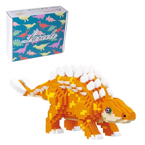 Larcele 1196 Stücke Mikro Bausteine Spielzeug Kit, Mini Dinosaurier Bricks Bauen Bauklötze Satz KLJM-06 Mehrweg (Ankylosaurus) von Larcele