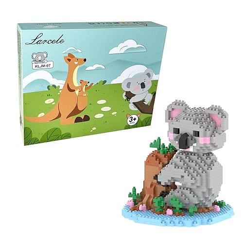 Larcele 1000 Stücke Mikro Bausteine Spielzeug Kit, Mini Bricks Bauen Bauklötze Satz KLJM-07 Mehrweg (Koala) von Larcele