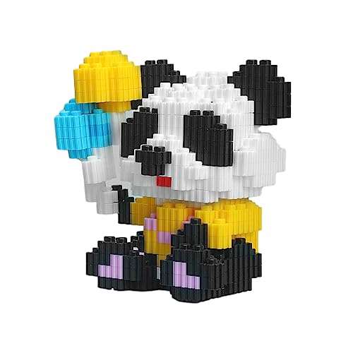 Larcele 295 Stücke Mikro Bausteine Spielzeug Kit, Mini Tier Bricks Bauen Bauklötze Satz KLJM-10(Ballon-Panda) von Larcele