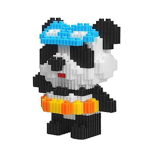 Larcele 329 Stücke Mikro Bausteine Spielzeug Kit, Mini Tier Bricks Bauen Bauklötze Satz KLJM-10(Schwimmen Panda) von Larcele