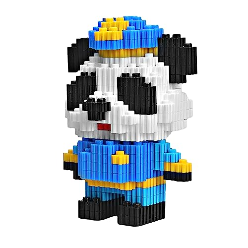Larcele 339 Stücke Mikro Bausteine Spielzeug Kit, Mini Tier Bricks Bauen Bauklötze Satz KLJM-10(Polizei Panda) von Larcele