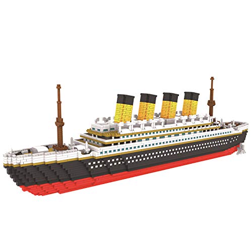 Larcele 3800 Stück Weltberühmte Mikrobausteine Ziegel Set Mini Konstruktion Spielzeug Set für Kinder und Erwachsene KLJM-03 (Big Cruise Ship) von Larcele