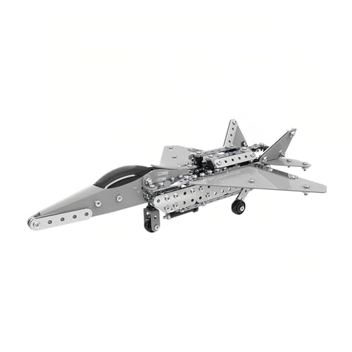 Larcele 3D Metall Puzzle Militär Modellbausätze, DIY Montage Militär Kampfschiff Gebäude Miniatur Puzzle KJPZ-04 (F15 Fighter) von Larcele