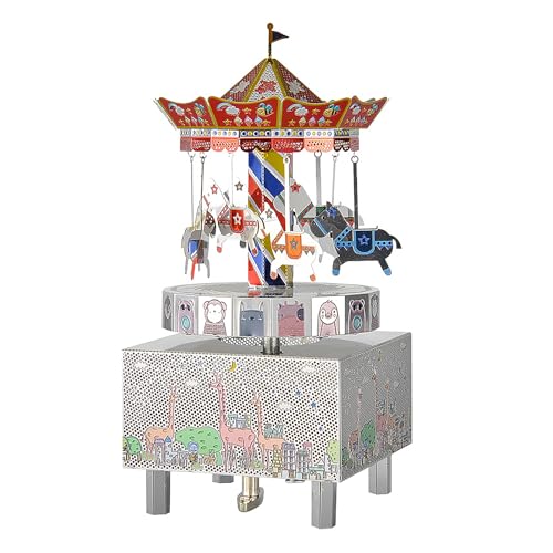Larcele 3D Metall Puzzle Rotierende Spieluhr Kits DIY Montage Karussell Modellbau Spieluhr für Haus und Büro Dekoration BYHPZ-01 Larcele 3D Metall Puzzle Rotierende Spieluhr Kits DIY Montage Karussell Modellbau Spieluhr für Haus und Büro Dekoration BYHPZ-01 von Larcele
